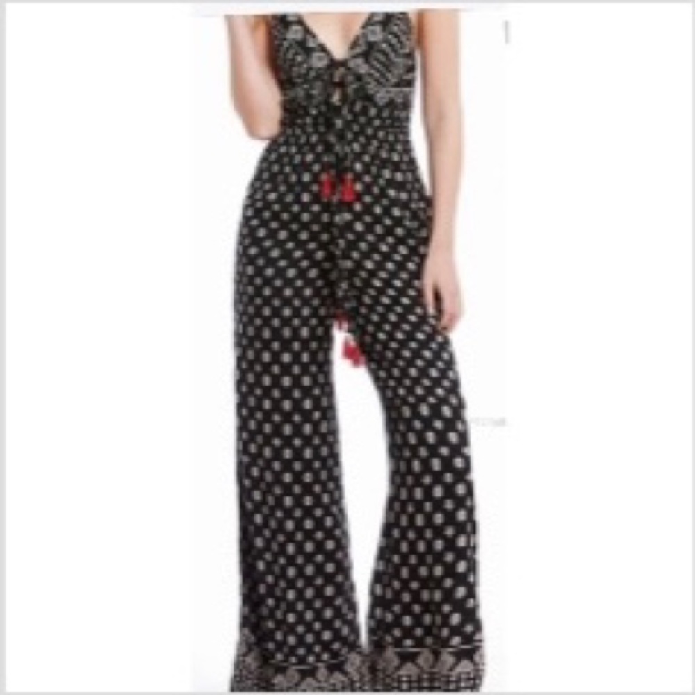 Angie Women's Black Medallion-printed Jumpsuit